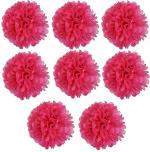 Hippity Hop Paper Pink Paper Puff Balls (Pack Of 8)