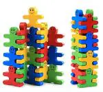 Grest Wooden Balancing and Stacking Human Shape Puzzle Blocks Toy For Kids - 16 Pcs