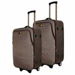 Skyline Polyester Spinner Luggage Suitcase with Number Lock (Pack of 2) - Others (85904-BRN)