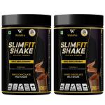 WellsPro Swiss Chocolate Flavour Slim Fit Shake Protein Powder 500 g (Pack of 2)