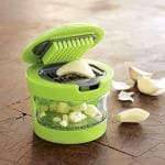 BREAZBELL Multipurpose Easy Use Garlic Chopper, Ginger Chopper, Garlic Peeler Slicer, Mincer/Cutter/Crusher/Dicer/Garlic Press Stainless Steel Blade Mini Chopper for Kitchen-1PC