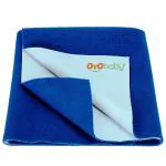 OYO Baby Waterproof Bed Protector Baby Dry Sheet, Large, Royal Blue (100 cm x 140 cm)