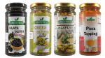 Green Piece Black & Green olives (230 gm),Pizza Topping (250gm), Jalapeno (230gm)(Pack of 4)