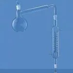 ABGIL Borosilicate Glass Distillation Apparatus With Graham Condenser With I/C Joint & Stopper Flask Capacity 250ml