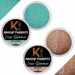 KINDED Sea Green and Bronze Powder Loose Shimmer Glitter Eyeshadow for Women - Pack of 2, Each Pack 3 g