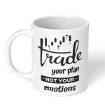 Akipi Trade Your Plan not Your Emotions Stock Market Crypto Intraday Ceramic Coffee Mug 11oz
