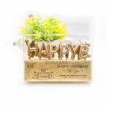 SHANAYA Happy Birthday Letter Candles for Cakes Cup Cakes Birthday Decoration - Gold