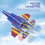 KIWI KOOL Kids Toy Airplane I Hand Throwing Flying Jet I Safe for Indoor and Outdoor Play I Bright & Colorful Soft Foam Design I DIY Airplane I Durable Foam Construction I USB Rechargeable (Multicolor)