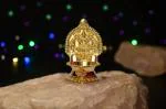 Denique Brass Laxmi Shape Diya Kamakshi Dipak Deepam Kanchipuram Oil Lamp for Home Mandir