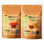 HerbsLand 100% Natural & Premium Sandalwood Powder (Chandan) and Masoor Dal (Red Lentils) FacePack Powder For Face & Skin Care (100gm Each) (200 g)