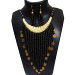 JAYA VISION ENTERPRISES Black Color Wooden & Metal Beads Choker Necklace
