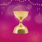 pujaNpujari Brass Diyas for Pooja Room - Nanda Deepak Diya Oil Lamp Stand for Puja/Brass Decor Items for Gifts