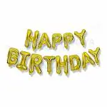 SHANAYA Happy Birthday Letter Foil Balloon Banner Set (13 Pieces)