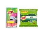 Scotch-Brite Kitchen Gloves Small Pair & Scotch-Brite Silver Sparks