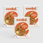 Cookd Wedding Bhai Biryani Kit 505g (Pack of 3) Serves 3 People | Ready to Cook Biryani Recipe in 20 Minutes with Basmati Rice, Biryani Paste & Seasoning Oil | Authentic Biryani Mix Kit with Spices