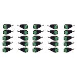 AdzMozi New DC Pin Connector 12V DC Power Connector 5.5mm x 2.1mm Jack Socket for Led Strip, CCTV Security, Camera Cable Wire Ends Plug Barrel Adapter - Pack of 25