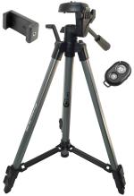 Eloies Tripod for Mobile and Camera 54 inch (4.5 feet), Aluminium Camera and Mobile Stand, Tripod for Mobile, Tripod for DSLR, Tripod Stand with Mobile Holder Foton Series by Eloies (Dark Grey)