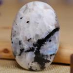 Crystal Divine Moonstone Palm Stone Crystal Showpieces for Home Decor Items & Decorative Items for Office Desk Table Meditation Items Chakra Healing Crystals and Stones Crystal Vastu Items Gifts