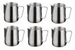 Dynore Stainless Steel 600 ml Of Milk Jug- Set of 6