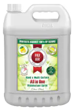 PaxAir 3 in 1 Hand Sanitizer and Multi Surface All in One Disinfectant Spray with 99.99% Germ Kill Action (Citrus Blast), 5L
