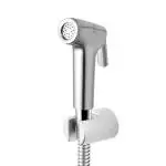 CUROVIT Racy ABS Health Faucet Silver Color Chrome Finish Leak Proof Hygiene Spray with ABS Holder and 1 m Stainless Steel Extra Heavy Flexible Pipe for Toilet Seat