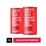 Sanity Super Applicator Tampons - Pack of 20 | Advanced Comfort & Leak-Proof Protection for Medium to Heavy Flow