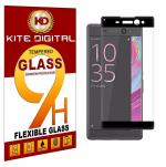 Kite Digital Sony Xperia XA Ultra Black 5D Premium Tempered Glass Screen Protector Slim 9H Hard 2.5D
