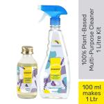 awenest Multi-Purpose Cleaner 1 Litre Kit I All Purpose Cleaner for Bathroom, Kitchen, Glass, Wood I Stain Remover | 100% Plant Based I No Toxins I Power of Sea Salt & lavender | 100ml concentrate + Dispenser Bottle makes 1 litre Multi-Purpose Cleaner