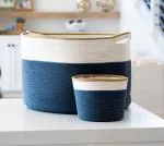 Textile and Beyond boho storage Jute laundry basket hamper baby gifts for kids toys,living room,bathroom,kitchen 2.19