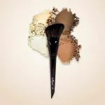 Justgold Powder Contour Brush Fluffy Angled Synthetic Fiber Bristles Wooden Handle Metal Ferrule Professional Single Stroke Blending Contouring Bronzer Makeup Tool Wooden Handle #09