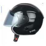 TIGER ONE FULL FACE HELMET with Strap for Bike & Scooty Riding Motorbike Helmet 970g Size-L ( Black,Plain)