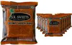 Sk Sweets Jaggery Coconut Burfi Pouch, 120 G (Pack Of 10)
