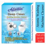 Atomic Washing Machine Cleaner/Descaler For Washing Machine Front Load & Top Load [Pack OF 6, 50 GM Each] Descaling Powder For Drum/Tub Cleaner