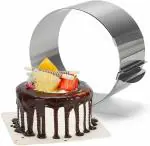 KUNYA 8.5cm 6-12 Inch Adjustable Stainless Steel Round Mold with Measurements Mousse Ring Cake Baking Tool