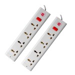 LAZYwindow Premium Extension Board 4+1 Push Switch with 230cm Wire Length 3 Pin