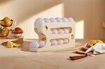 Rolling Egg Holder For 18-24 Eggs/Lemon Dispenser,Space-Saving And Durable Storage Solution With Gravity Three Layer Plastic Egg Dispenser, Storage Rack Ideal Use Fridge And Pantry