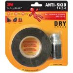 3M Anti Skid Tape for Dry Areas with Primer 10ml, Heavy-duty Adhesive Tape for Staircase, Ramps, Ladders, Floors, Prevent Slip & Falls, Easy to Apply, Long Lasting, Skid Resistant (2.5cmx3.6m)