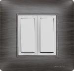 Kolors 8 Module, Modular Switch Plate [Only Cover Plate is Included], with Inner Plate, Polycarbonate, (HZ) Dark Sapele [KBC Selekt]