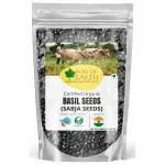 Bliss of Earth Basil Seeds Organic Sabja Seeds, Tukmaria Seeds Fiber & Omega-3 Rich Good for weight loss, Hydration Tiny Powerhouse Seeds 500gm