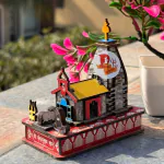 DARIDRA BHANJAN - Kedarnath Dhaam 3D Idol Shiv kedarnath Temple Model and kedarnath for car Dashboard and Gifting Purpose shivaratri Multicolor Wooden kedarnath (LxBxH=9x5x8) cm.