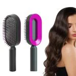 ZURU BUNCH 3D Air Cushion Massager Brush, New Self Cleaning Hair Brush Massage Combs Detangling Hairdressing Brush Special Comb for Women Long Curly Hair Comb (Purple)