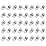Atlantic Glass Shelf Right Angle Fixing Clip Bracket Aluminium with Suction Cup (Silver, Standard Size) -Pack of 40 Pieces
