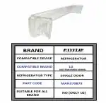 Payflip Door Bottle Shelf Compatible with LG Single Door Fridge 165-190 L (2 Pcs) (MAN370879) Match & Buy Fridge Door Shelf