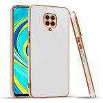 Rakulo Redmi Note 9 Pro Electroplated Chrome 6D Back Case Cover |Camera Protection|Shock Proof|Slim Fit (White)