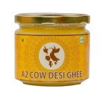 MOUNTVEDA Bilona A2 Ghee, Desi, No Chemicals Or Preservatives, Pure & Organic, Pure Cow Desi Ghee with Rich Aroma/FSSAI Approved & Tested/Natural & Healthy Bilona Two Way Hand Churned Desi Ghee - 250 ml