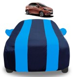 Auto Hub Car Cover Compatible with Tata Tigor with Mirror Pockets, Triple Stitched, Navy, Blue, Water Resistant Car Body Cover
