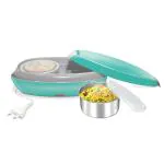 Milton Aqua Green Stainless Steel Swiftron Electric Lunch Box Set, 260 Ml