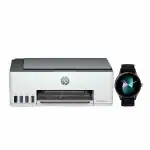 HP Smart Tank 580 AIO WiFi Color Printer with 1 Extra Black Ink Bottle (Upto 12000 Black and 6000 Colour Prints) 1 Year Extended Warranty & Free Smartwatch