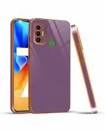 Mr. Case Tecno Spark 7 Purple Silicone Flexible Back Cover Case