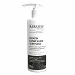 KERATINE PROFESSIONAL Keratin Super Shine Mask 300ml | Infused with Keratin and Wheat Protein for Dry damaged and Chemically Treated Hair | Sulphate and Paraben Free | Made in India (300 ml)